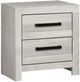 Monarch Specialties Inc. Grey Reclaimed 2-Drawer Nightstand-0