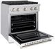 ZLINE 30" Stainless Steel Pro Style Gas Range with White Matte Door-4