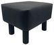 Furniture of America® Vale 2-Piece Black Leather/Wood Outdoor Foot Stool Set-0