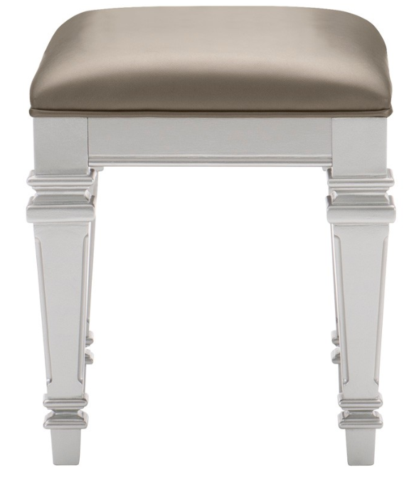 Homelegance® Avondale Gray/Silver Vanity Stool-2