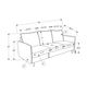 Monarch Specialties Inc. Beige 77" Sofa with Black Metal Legs-2