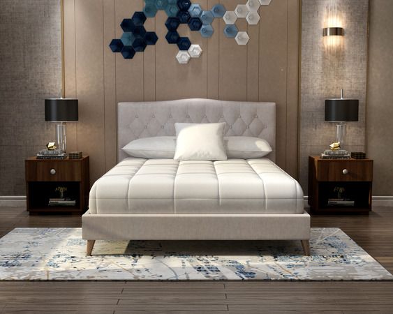 Bernards Rachel 3-Piece Brown/Taupe King Panel Bedroom Set-1