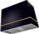 La Cornue Loge Series 44" Gloss Black Wall Mounted Range Hood with Polished Brass Trim-0