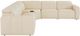 Bassett® Furniture Club Level Airy 6-Piece Linen Leather Power Reclining Sectional-3
