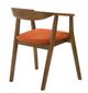 Armen Living Santana 2-Piece Orange Dining Chair Set-2