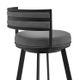Armen Living Roman Gray 26" Swivel Bar Stool-4