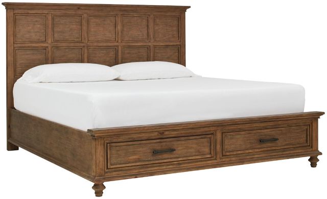 aspenhome® Hensley Honey Queen Panel Storage Bed-0