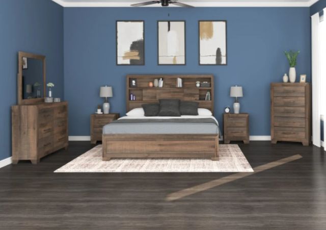 Emerald Home Peyton Brown Full Bookcase Bed-1
