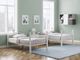 Powell® Heavy White Twin/Twin Metal Bunk Bed-2