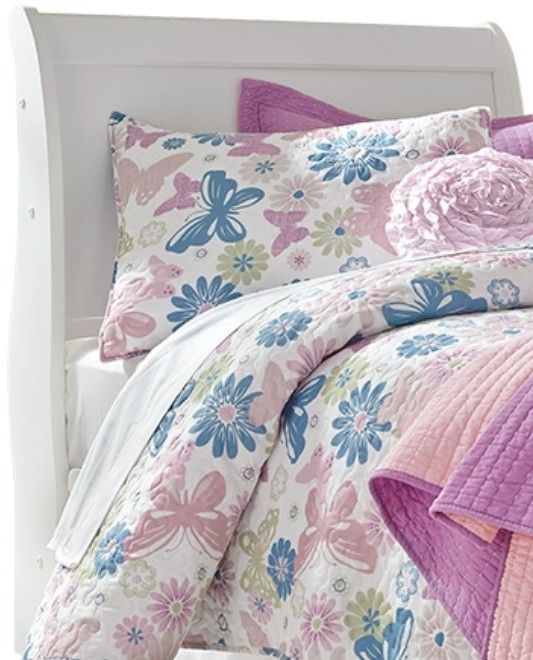 Signature Design by Ashley® Anarasia White Twin Sleigh Headboard-0