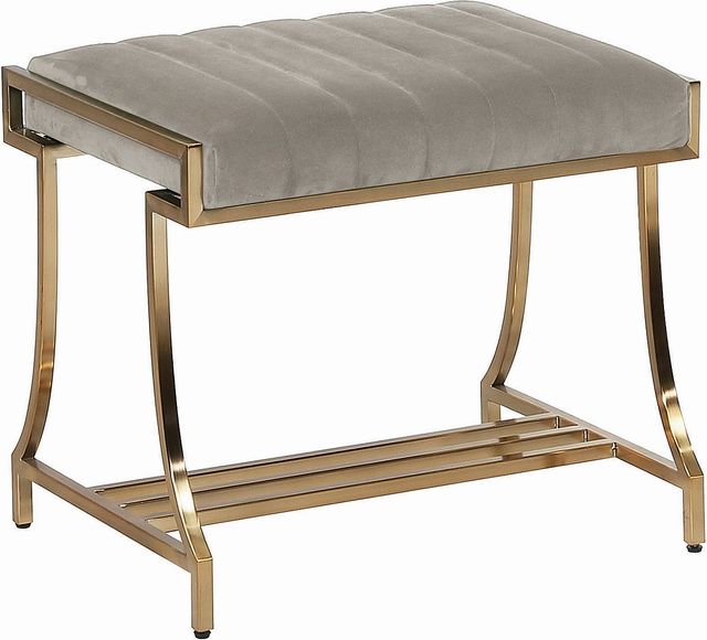 Coaster® CoasterElevations Formosa Camel Upholstered Vanity Stool-0
