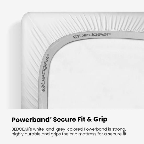 BEDGEAR® Air-X Gray Crib Mattress Protector-4