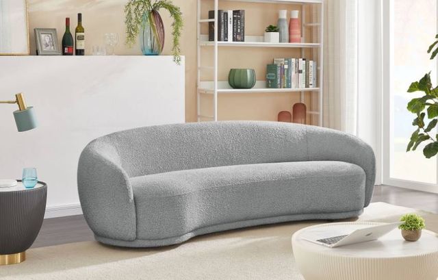 Meridian Furniture Hyde Grey Boucle Fabric Sofa-3