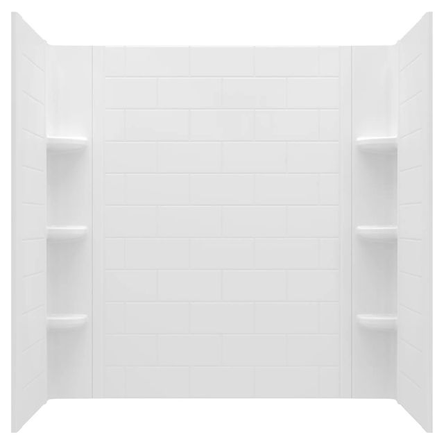 American Standard  Princeton® PRO White 60" x 32" Direct to Stud Subway Tile Bathtub Wall Set-1