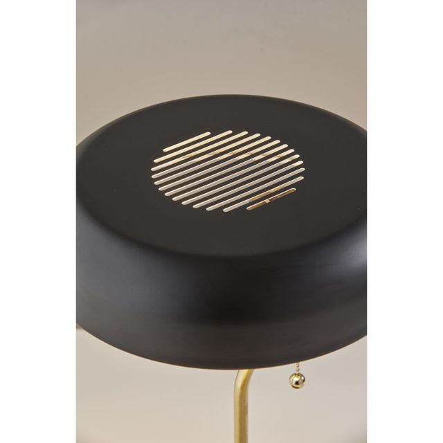 Adesso® Timothy Black/Antique Brass Floor Lamp-1