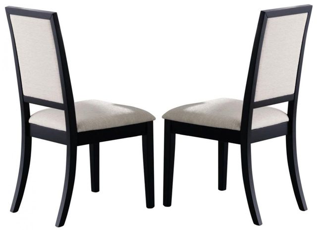 Coaster® Louise 2-Piece Black/Cream Dining Side Chairs-3