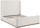 Coaster® Nala Cream Queen Upholstered Wingback Sleigh Bed-1