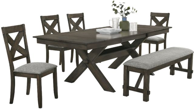 New Classic® Home Furnishings Gulliver 6-Piece Rustic Brown Dining Set-0