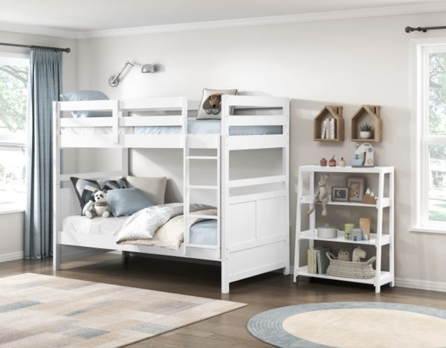 Homelegance® Sloane White Twin/Twin Bunk Bed-1