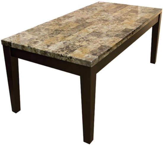 American Wholesale Furniture Breccia Dark Merlot/Faux Marble Cocktail Table-0