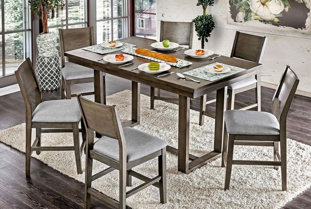 Furniture of America® Anton 2-Piece Gray Counter Chair Set-1