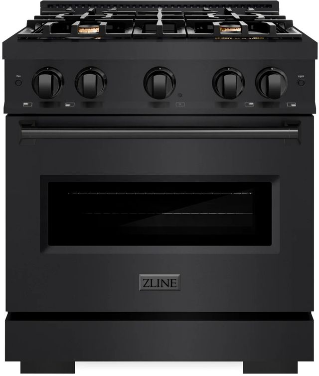 ZLINE Classic 30" Black Stainless Steel Pro Style Dual Fuel Range-0