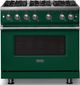 Viking® 5 Series 36" Ivy Pro Style Gas (LP) Range with Polished Chrome Trim-3