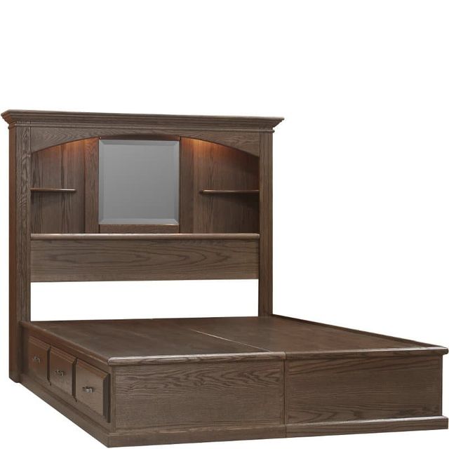 Wolfcraft Mckinley Bookcase Headboard With 6 Drawer Foundation-0