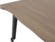 International Furniture Direct Natural Parota Brown Rectangular Cocktail Table with Black Base-3