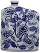 A & B Home Blue/White Three Kingdoms Vase-0