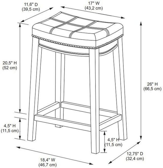 Linon Claridge Blue Counter Stool-2