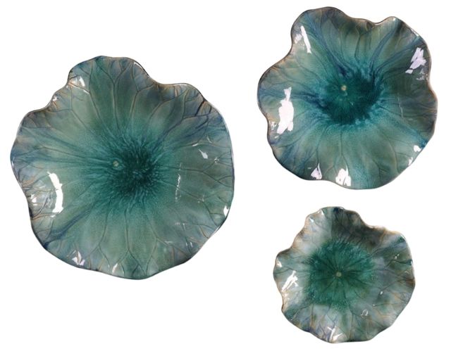 Uttermost® Abella 3-Piece Aqua Wall Decor Set-0