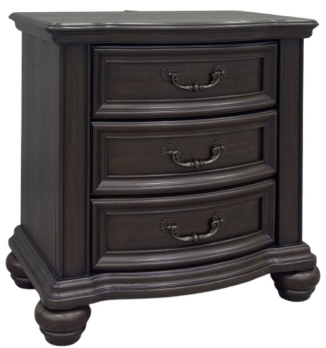 Elements International Brunswick Mahogany Nightstand-0