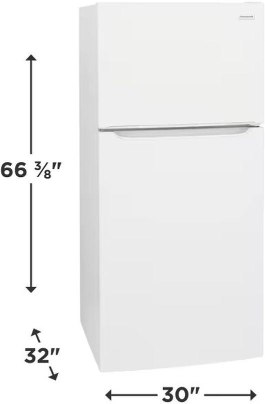 Frigidaire® 30" 20.0 Cu. Ft. White Top Freezer Refrigerator-3