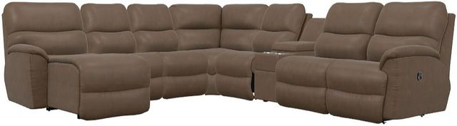 La-Z-Boy® Trouper 7-Piece Whiskey Reclining Sectional