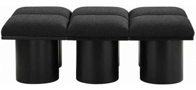 Meridian Furniture Pavilion 6-Piece Black 54" Modular Bench Set-1