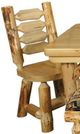 Best Craft Furniture WRP1 Rustic Red Pine/White Cedar Dining Side Chair with Scooped Back-0