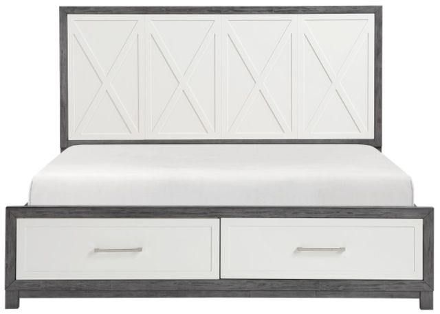 Homelegance® Rowan Gray/Ivory California King Storage Platform Bed-2