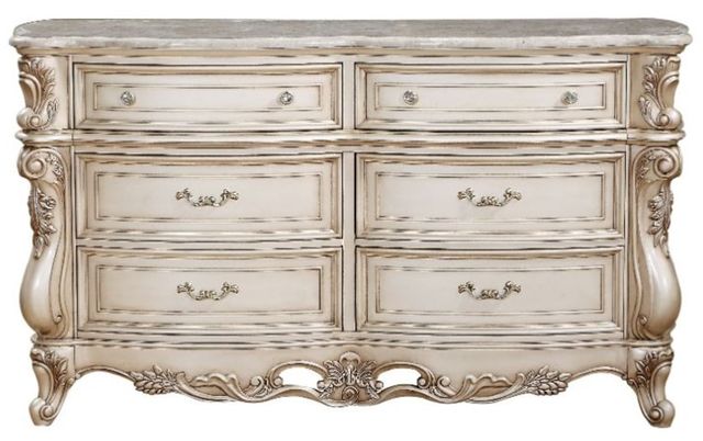 ACME Furniture Gorsedd Antique White/Golden Ivory Dresser-2