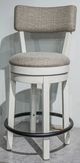 Signature Design by Ashley® Robbinsdale Antique White 19" Upholstered Swivel Bar Stool-1
