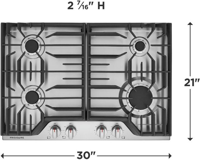 Frigidaire® 30" Stainless Steel Gas Cooktop-9