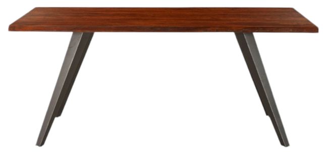 Home Trends & Design Kennedy Walnut Dining Table with Black Base-1