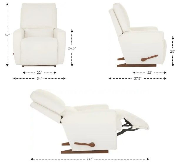 La-Z-Boy® Kells Shitake Leather Manual Rocking Recliner-2