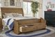 Vaughan-Bassett Laurel Honey Queen Elder Sleigh Bed With Storage Bench-3