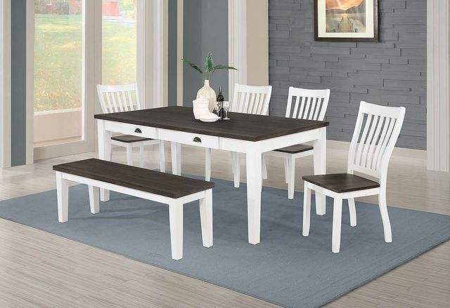 Coaster® Kingman 5-Piece Espresso/White Dining Set-0