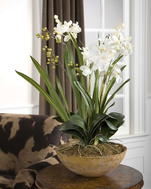 Uttermost® Moth Brown/Green Orchid Planter-1