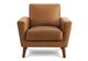 Monarch Specialties Inc. Cognac 34" Faux Leather Accent Chair with Walnut Wood Legs-0