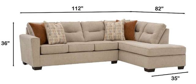 Behold™ Home Bono 2-Piece Muslin Sectional-0