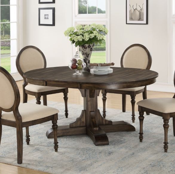 Winners Only® Daphne Deep Gray Pedestal Dining Table-1