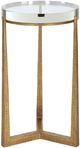 Uttermost® Midas Glass Top End Table with Antique Gold Base-0